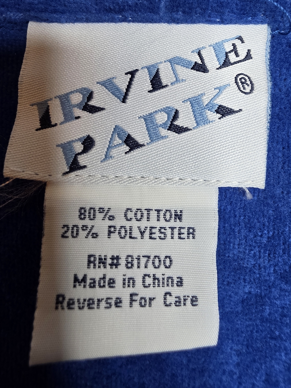 Vintage Irvine Park Velour Shirt Men's XL Blue Velvet Retro 80s Mobster Pocket - Picture 2 of 6